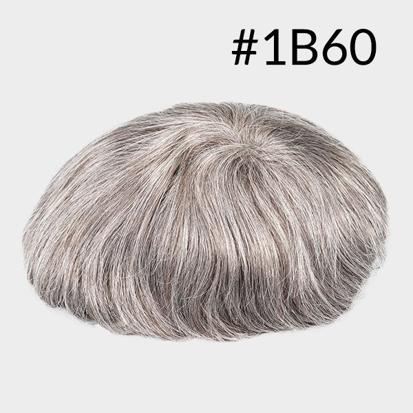 Prótesis capilar Skin 1¨(2,5cm) bordes + malla francesa central + 1/8¨ malla francesa frontal