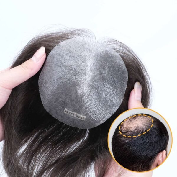 HS1V-TOP Prótesis capilar CORONILLA Skin delgado 0.06mm - Pro Hair