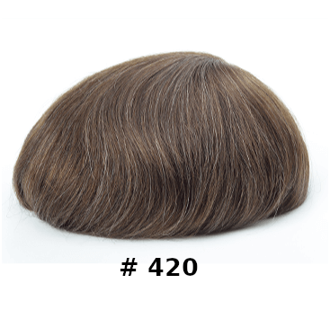 Peruca - Aplique de cabelo 100% natural, alta qualidade, pele 0,06-0,08